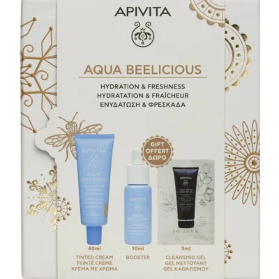 Apivita Promo Aqua Beelicious Απαλή Κρέμα Ενυδάτωσης SPF30 για Φυσική Λάμψη 40ml με ΔΩΡΟ Aqua Beelicious Booster Αναζωογόνησης & Ενυδάτωσης 10ml & Foil Μαύρο Gel Καθαρισμού Πρόσωπο & Μάτια 5ml