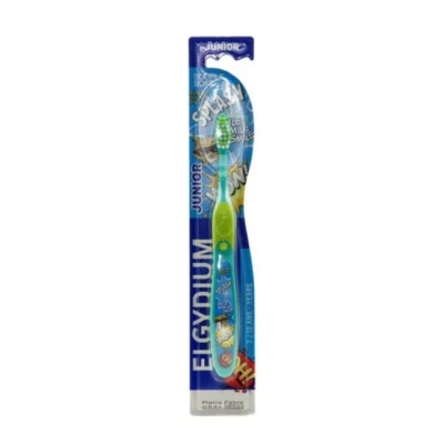 Elgydium Junior Splash Παιδική Οδοντόβουρτσα 7 έως 12 ετών Πράσινο 1 Τεμάχιο
