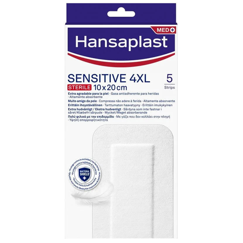 Hansaplast Sensitive 4XL 10 x 20cm 5 Τεμάχια 1 Hansaplast Sensitive 4XL 10 x 20cm 5 Τεμάχια