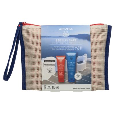 APIVITA Promo Bee Sun Safe Ενυδατική Κρέμα-Gel Προσώπου SPF50 50ml με ΔΩΡΟ After Sun Δροσιστική & Καταπραϋντική Κρέμα-Gel για Πρόσωπο & Σώμα 100ml