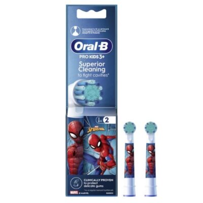 ORAL-B Kids Spiderman Ανταλλακτικές Κεφαλές Παιδικής Ηλεκτρικής Οδοντόβουρτσας 2Τεμάχια