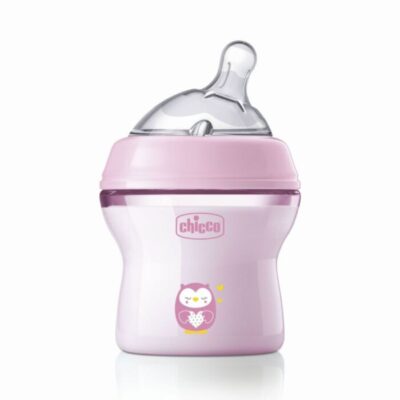 Chicco Μπιμπερό Πλαστικό Natural Feeling 0+ Μηνών 150ml Ροζ