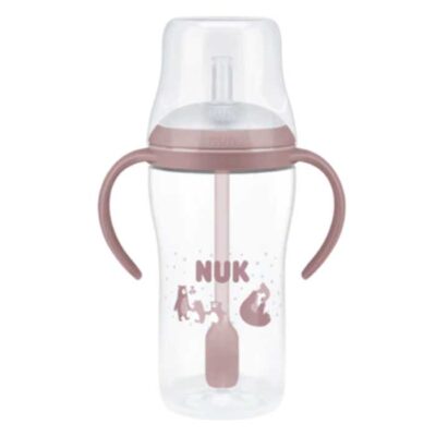 Nuk Perfect Match Εκπαιδευτικό Μπιμπερό με Καλαμάκι Σιλικόνης Bear 8+ Μηνών 260ml