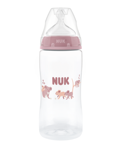 NUK First Choice Plus Μπιμπερό Θηλή Σιλικόνης Medium 3+ Μηνών Με Δείκτη Ελέγχου Θερμοκρασίας Κοάλα 300ml