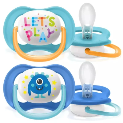 Avent Ultra Air Happy Πιπίλα Σιλικόνης (6-18 Μηνών) Μπλε 2Τεμάχια SCF080/10