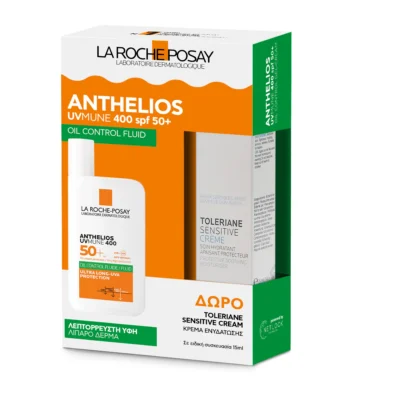 La Roche Posay Promo Anthelios UVMune 400 Oil Control Gel Cream SPF50+ 50ml με Δώρο Toleriane Sensitive Cream 15ml