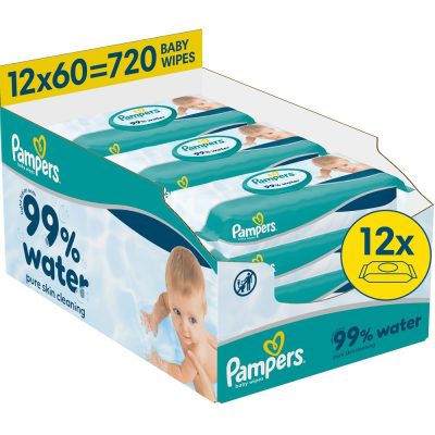 Pampers Μωρομάντηλα 99% Water 720 Τεμάχια (12x60)