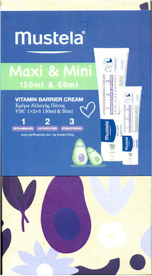 Mustela Promo Vitamin Barrier Cream Kρέμα Αλλαγής Πάνας Maxi & Mini 150ml & 50ml
