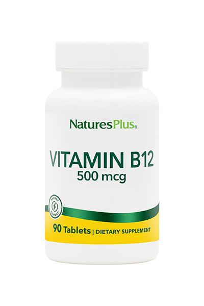 NaturesPlus Vitamin B12 500mcg 90 Ταμπλέτες