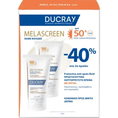 Ducray Promo Melascreen Protective Anti-Spots Fluid SPF50+ 50ml 2 Τεμάχια με Έκπτωση -40% στο 2ο Προϊόν