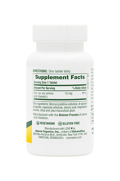 NaturesPlus Zinc 10mg 90 Ταμπλέτες 2 NaturesPlus Zinc 10mg 90 Ταμπλέτες - Image 2