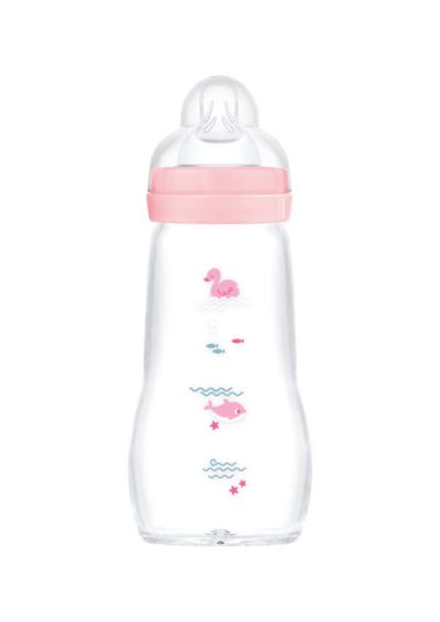 MAM Feel Good Γυάλινο Μπιμπερό 2+ Μηνών Κορίτσι 260ml