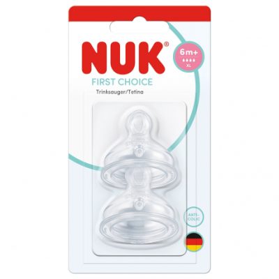 NUK First Choice Θηλή Σιλικόνης XLarge 6+ Μηνών 2Τεμάχια